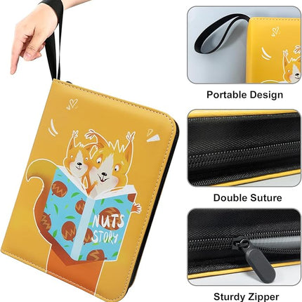 Yoto Card Holder,480 Pockets Large Capacity Card Binder,Waterproof Card Storage Bag with Removable Sleeves for Yoto Player Cards 60 Pages of Removable Sheets Hold Up 480 for Yoto Player Cards