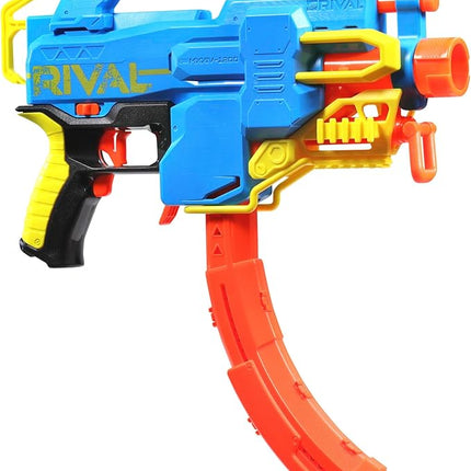 Nerf Rival Challenger MXXIV-1200 Motorized Blaster, Curved 12 Round Magazine, 18 Nerf Rival Accu-Rounds, Gifts for Teens