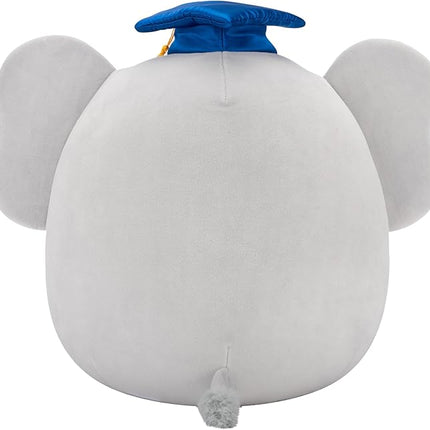 Squishmallows Original 12in Lemus The Grey Elephant with Graduation Cap – Official Jazwares Plush (Medium-Sized)