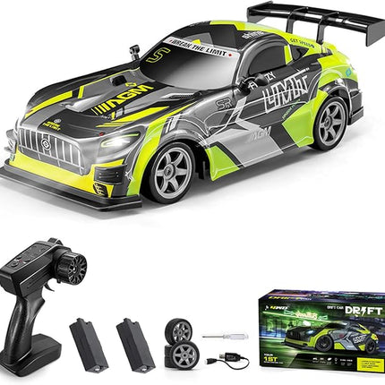 RC Drift Car, 1:16 Scale Remote Control Vehicle for Drift and Race, 2.4GHz 4WD High Speed 20+KM/H Racing Car with LED Lights, Hobby RC Cars Toy Gifts for Teen Adults