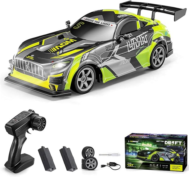 RC Drift Car, 1:16 Scale Remote Control Vehicle for Drift and Race, 2.4GHz 4WD High Speed 20+KM/H Racing Car with LED Lights, Hobby RC Cars Toy Gifts for Teen Adults
