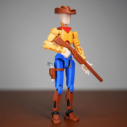 Cowboy t13 Action Figure｜Assembly Completed｜ 3D Printed Dummy 13 for Collectors｜Lucky 13 Gift for Childrens