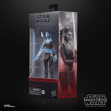 STAR WARS The Black Series Aayla Secura Toy 6-Inch-Scale Attack of The Clones Collectible Action Figure, Toys for Kids Ages 4 and Up