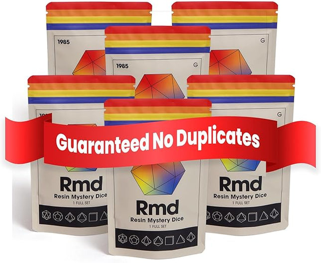 1985 Games Sharp Edge Polyhedral Dice Set – Mystery RPG Dice for Dungeons & Dragons & Tabletop RPGs | Pack of 6