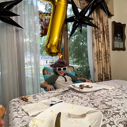 Smlpuame 40 inch Number Balloon 0-9 Gold Large Number 7 Balloons,Digital Balloons for Birthday Party Celebration Decorations Supplies, Helium Foil Number Balloons for Wedding Anniversary