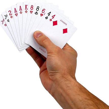 Regal Games Canasta Cards Set for Adults - Rummy Style 2-6 Player Card Games - Fun & Travel Playing Cards for Game Night (2 Decks, 54 Cards Each)