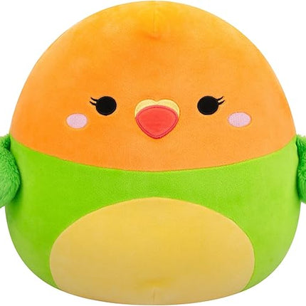 Squishmallows Original 14-Inch Plath Green and Orange Lovebird - Official Jazwares Plush (Large)