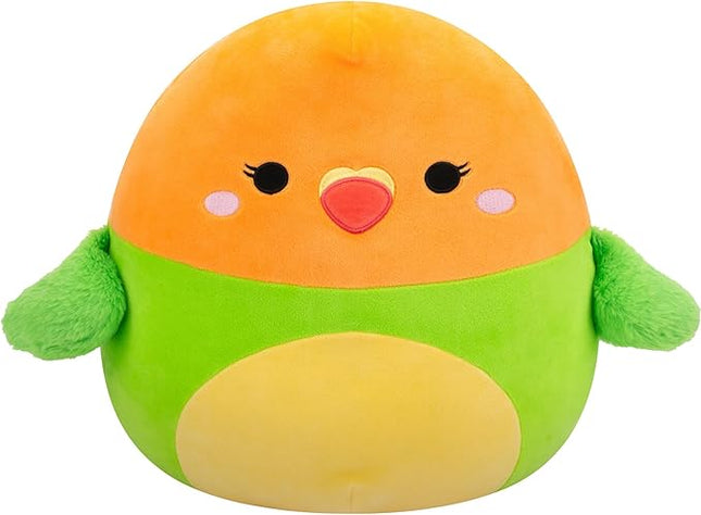 Squishmallows Original 14-Inch Plath Green and Orange Lovebird - Official Jazwares Plush (Large)