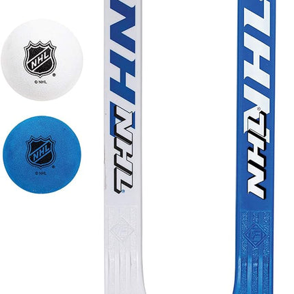 Franklin Sports NHL Mini Hockey Stick and Ball Set - Kids Indoor Knee Hockey Game Set - Includes 2 Mini Sticks and 2 Foam Balls