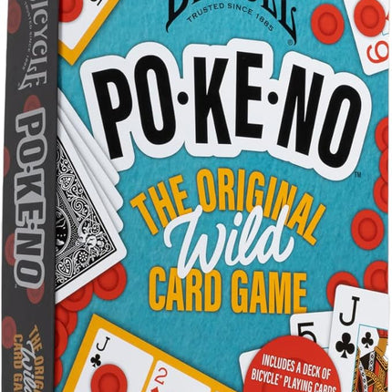 Bicycle Pokeno Card Game Set with Deck, Scoreboards & Chips, Poker meets Keno, Fun Party Game and Family Game Night Favorite, Ages 6+