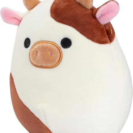 Squishmallows Original 5-Inch Ronnie The Brown Cow - Official Jazwares Plush - Collectible Soft & Squishy Mini Stuffed Animal Toy - Add to Your Squad - Gift for Kids, Girls & Boys