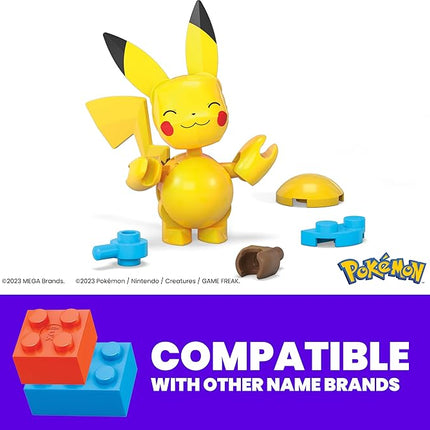 MEGA Pokémon Building Toys Set Pikachu & Zubat with 40 Pieces, 2 Poseable Characters and Poké Ball, 2 Inches Tall, for Kids