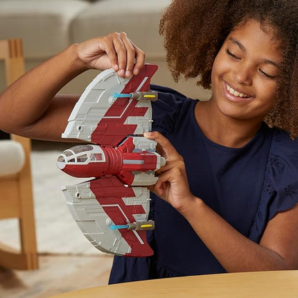 STAR WARS Mission Fleet T-6 Jedi Shuttle, 2.5-Inch Scale Ahsoka Action Figure Set, Ships, Toys for 4 Year Old Boys & Girls