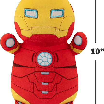 Squishmallows Original Marvel Spidey and His Amazing Friends 10-Inch Iron Man HugMees - Medium-Sized Ultrasoft Official Jazwares Plush