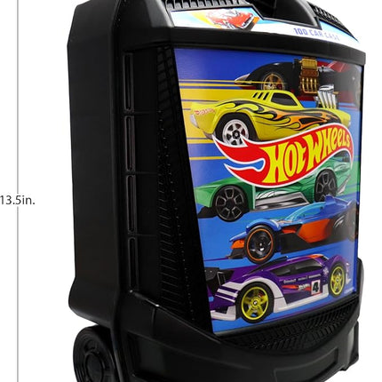 Hot Wheels 100-Car Storage Case – Large Capacity Organizer for 1:64 Die-Cast Vehicles with Handle and Latch, Durable Portable Carrying Case for Kids, Travel, and Toy Car Collectors
