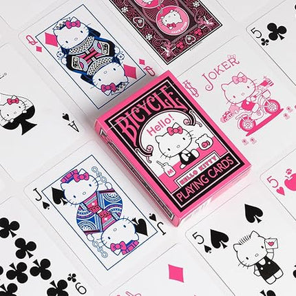 Bicycle Hello Kitty Playing Cards, Black & Pink, 1 Deck