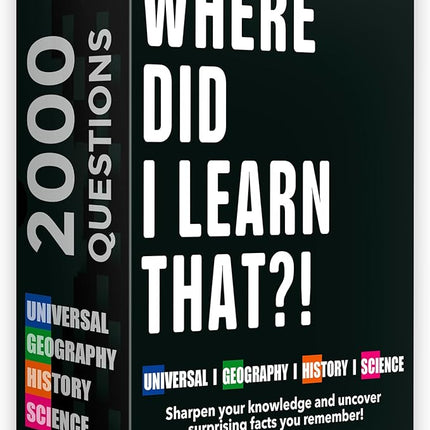 QUOKKA Trivia Card Game with 2000 Questions in Geography, History, Science, and General Knowledge – Games for Adults, Teens, and Families – Trivia Cards with Answers – Great Board Games