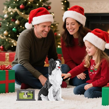 Animal Dog Adorable Pet Collie Building Block Set - Secret Small Storage Box Inside! Ideal Toy for Dog Lovers, Kids & Adults.