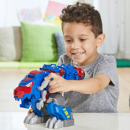 Transformers Dinobot Adventures Optimus Prime T-Rex Converting Toy with Lights and Sounds, 9+ Inch Action Figure, Ages 3 and Up (Amazon Exclusive)