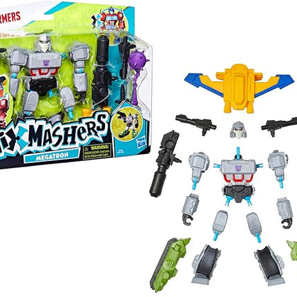 Transformers MixMashers Megatron Custom Mix-and-Match Deluxe Action Figure & Accessories, 5-Inch-Scale Robot Toys for Kids, Ages 4+