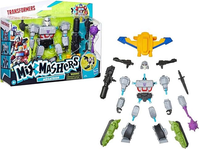 Transformers MixMashers Megatron Custom Mix-and-Match Deluxe Action Figure & Accessories, 5-Inch-Scale Robot Toys for Kids, Ages 4+