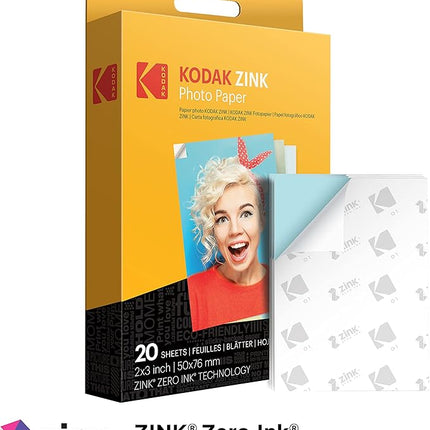 KODAK x Barbie Step Slim Wireless Instant Portable Photo Mobile Printer Gift Bundle (Signature Style)+ Barbie Camera Case, Photo Album, Sticker & Hanging Frames, 50 Stickers + Zink Paper (20 Sheets)
