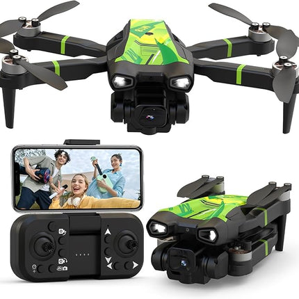 M18 1080P Mini Drone with Brushless Motor Foldable RC Quadcopter for Adults Optical Flow Positioning Headless Mode