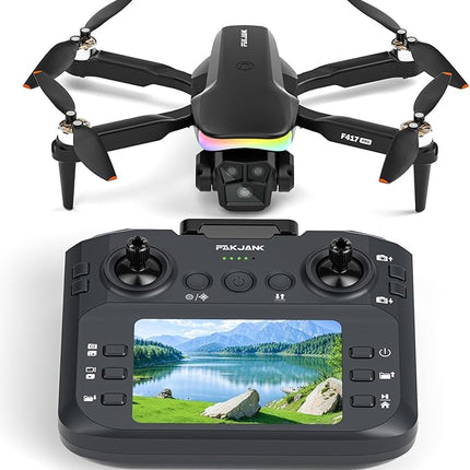 Drone with 1080P Camera Screen Remote Control,RGB LED Light FPV Drone Quadcopter for Adults Beginners,Headless Mode Altitude Hold Optical Flow Positioning,One Key Start/Land Foldable,3 Speed Modes