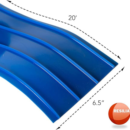 RESILIA Race Car Track Set – Compatible with Diecast Cars Like Hot Wheels & Monster Trucks Fun Toy for Kids & Toddlers, Racing Playset for Adventures, 6.5 Inch Wide x 20 Feet, 3 Lanes, Made in the USA