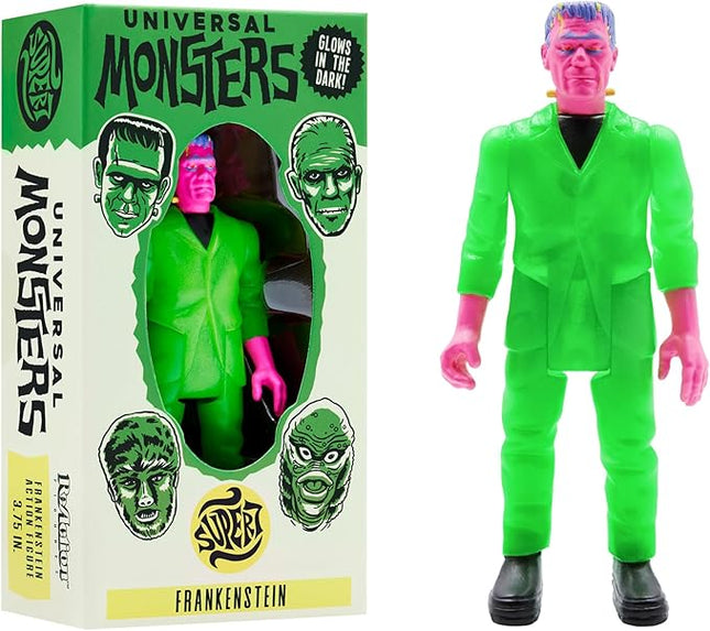 Super7 Universal Monsters Frankenstein (Glow-in-The-Dark Costume Colors) - 3.75 in Scale Reaction Figure