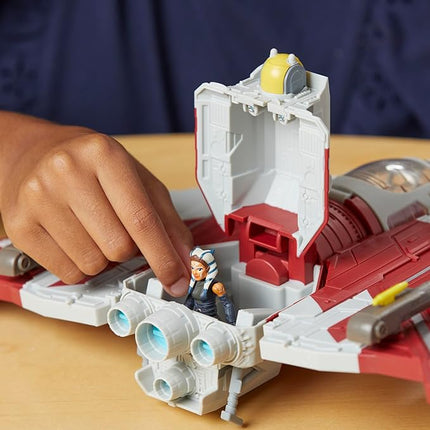 STAR WARS Mission Fleet T-6 Jedi Shuttle, 2.5-Inch Scale Ahsoka Action Figure Set, Ships, Toys for 4 Year Old Boys & Girls