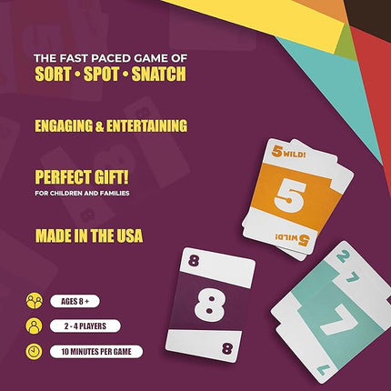 Card Game - The Lightning Fast Game for Kids, Families, and Adults - Perfect for Family Game Night / 2-4 Players