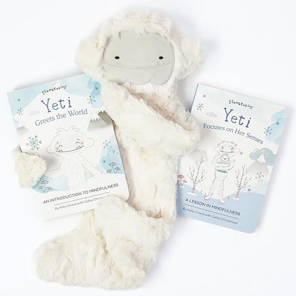 Slumberkins Yeti Snuggler & 2 Board Books Complete Set Bundle | Promotes Mindfulness & Emotional Regulation | Social Emotional Development (Yeti Snuggler Plush + 2 Board Books)