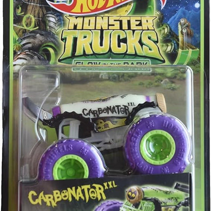 Hot Wheels Monster Trucks Glow in The Dark 1:64 Scale Trucks (Carbonator XXL)