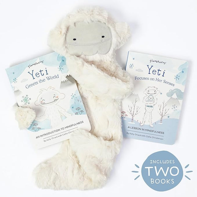 Slumberkins Yeti Snuggler & 2 Board Books Complete Set Bundle | Promotes Mindfulness & Emotional Regulation | Social Emotional Development (Yeti Snuggler Plush + 2 Board Books)