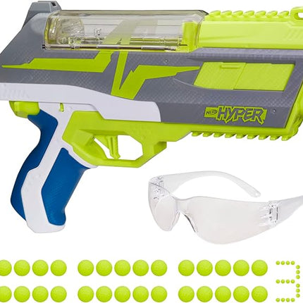 NERF Hyper Impulse-40 Blaster, 30 Nerf Hyper Rounds, Spring-Open Instant Reload Hopper, Up to 110 FPS Velocity, Eyewear Included