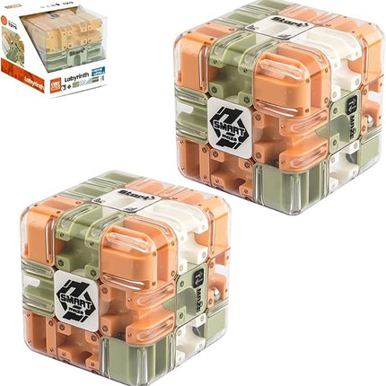 Large Labyrinth 3D Puzzles Maze Cube - Engaging Brain Teaser Toy, 3D Puzzle Maze Games, 3D Puzzle Magic Cube & Ball, Educational Focus Game Gift for Adults Teens (2pcs)