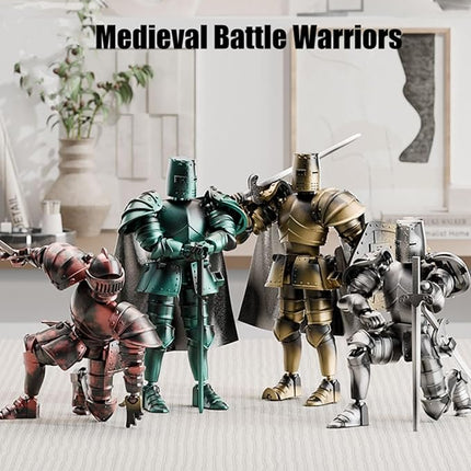 T13 Action Figure,Medieval Knight Action Figures,Dummy Lucky 13,3D Printed Robot Action Figure (Assembly Required)(Red)