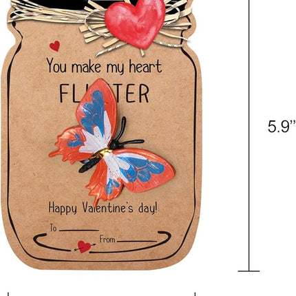 Valentines Day Gifts for Kids - 30 Pack Love Bug Card Bulk 6 Different Bugs Toy - Funny Greeting Valentine Exchange Cards for Boys Girls School Class Classroom Party Favors
