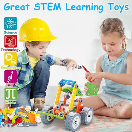 10 in 1 STEM Toys for 4 5 6 7 8+ Year Old Boy Girl Birthday Gifts Building Toys for Kids Ages 4-8 5-7 6-8 Educational Learning Stem Activities for Boys 3-5 4-6 8-10 Creative Games Valentine Idea Gift
