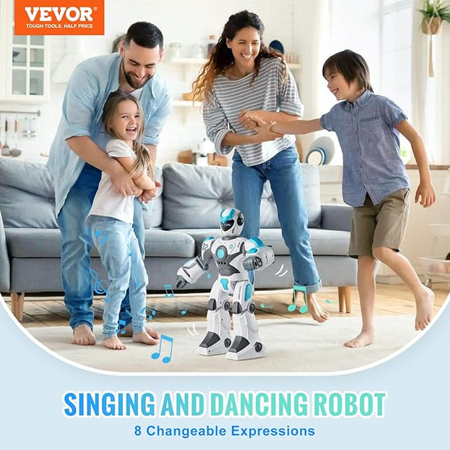 VEVOR RC Robot Toys for Kids, Gesture Sensing Programmable Remote Control Smart Robot, Interactive Walking Singing Dancing Robot for Age 6+ Year Old Boys Girls Birthday Gift Present