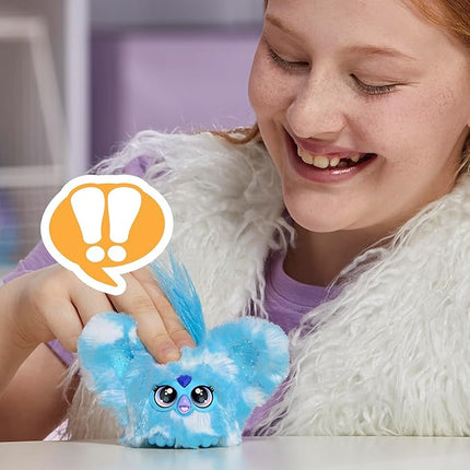 Furby Furblets SNO-Way Holiday Edition Mini Friend, 45+ Sounds, Holiday Music, Speaks Only Furbish, Electronic Plush Toys for Girls & Boys, Interactive Pets, Blue & White, 6+