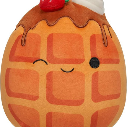 Squishmallows SQCR05376 7.5-Inch-Weaver The Waffle with Strawberries and Whipped Cream, Multicolour