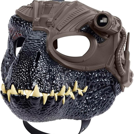 Mattel Jurassic World Indoraptor Dinosaur Mask with Tracking Gear, Light and Sound for Costumed Role Play
