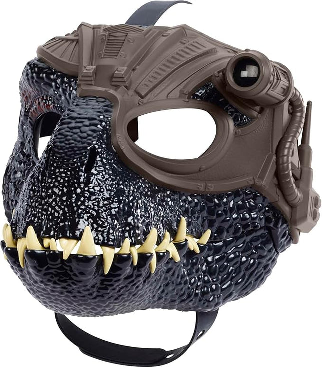 Mattel Jurassic World Indoraptor Dinosaur Mask with Tracking Gear, Light and Sound for Costumed Role Play