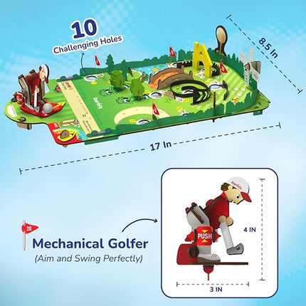 Smartivity Mini Golf Table Top Game for Kids Ages 6 to 12 | Build & Play with Your Own Golf Course | Birthday Gift for Smart Kids | DIY STEM Toys for Boys & Girls 6,7,8,9,10,11,12 Years Old