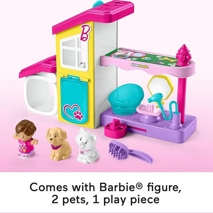Fisher-Price Little People Barbie Toddler Toy Play and Care Pet Spa Playset with Music & Sounds for Pretend Play Kids Ages 18+ Months