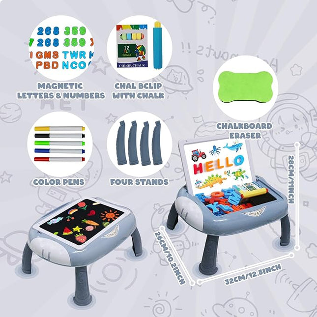 Toys for 1-2 Year Old Boys, Toddler Boy Toys with Magnetic Letters and Numbers, Learning and Educational Toys for 1 2 Year Old, Boys Birthday (Blue)