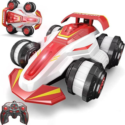 Upgraded Remote Control Car 360° Spins RC Car 2- in-1 Anti-Gravity RC Racer Wheelie Drift Stunt Car with Lights&Music Birthday Gifts Toys for 6 7 8 9 10 11 12 Year Old Boys