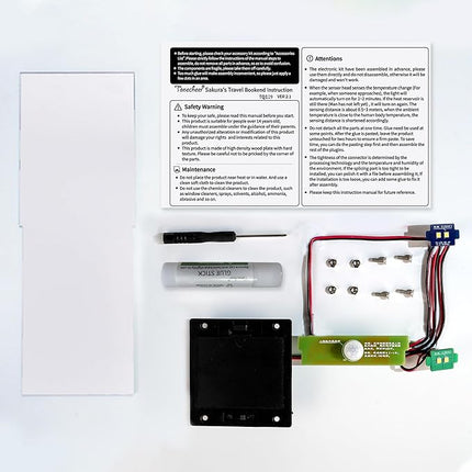 Tonecheer DIY Book Nook Kit for Adults, 3D Wooden Puzzle Bookend Bookshelf Insert Decor Fancy Book, Booknook Miniature House Kit with Sensor LED Light Birthday (Sakura's Travel)